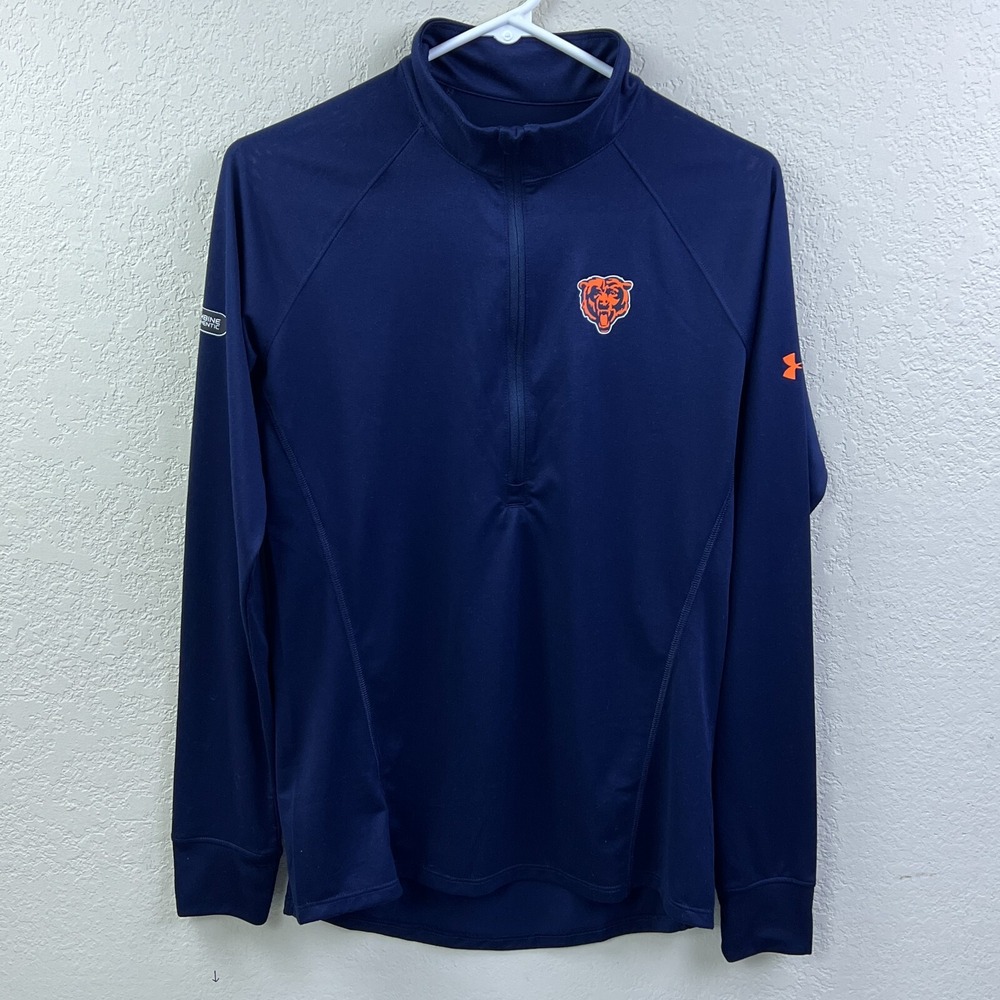Under‎ Armour Combine 1/2 Zip Women's M Blue NFL Bears Lightweight Pullover Top